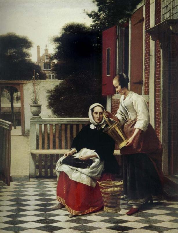 Pieter de Hooch Mirstress and Maid oil painting picture